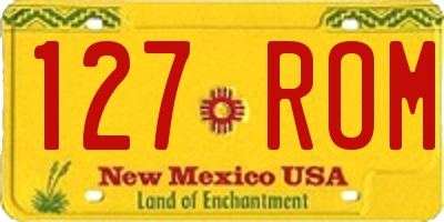 NM license plate 127ROM