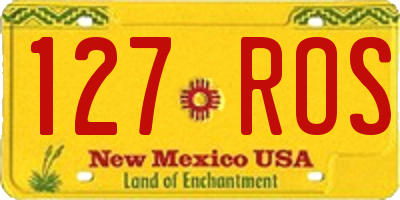 NM license plate 127ROS