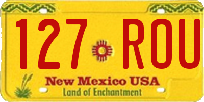 NM license plate 127ROU