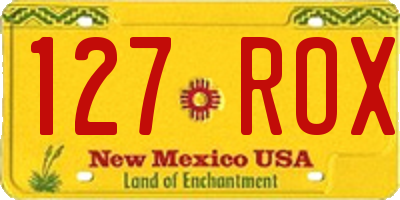 NM license plate 127ROX