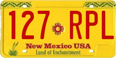 NM license plate 127RPL