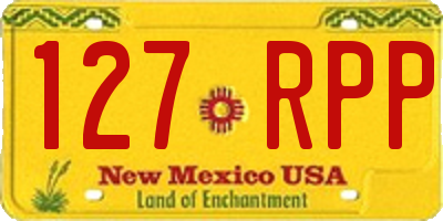 NM license plate 127RPP