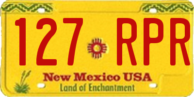 NM license plate 127RPR