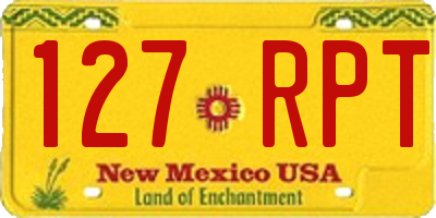 NM license plate 127RPT