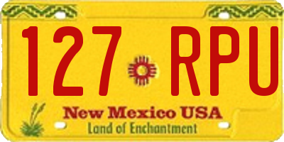 NM license plate 127RPU