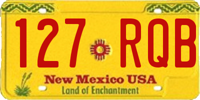 NM license plate 127RQB
