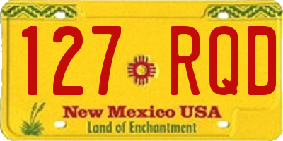 NM license plate 127RQD