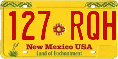 NM license plate 127RQH