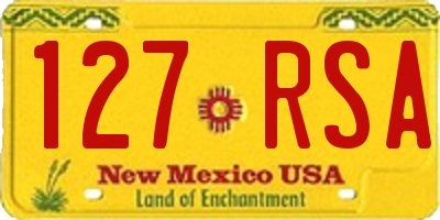 NM license plate 127RSA