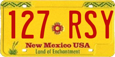 NM license plate 127RSY