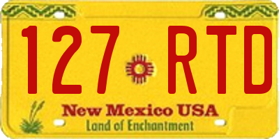 NM license plate 127RTD
