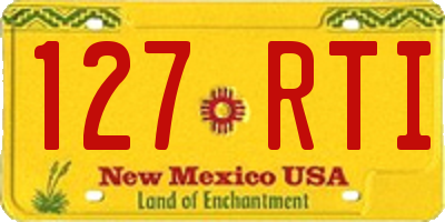 NM license plate 127RTI