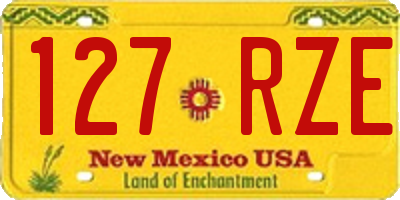 NM license plate 127RZE