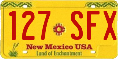 NM license plate 127SFX