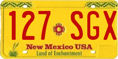 NM license plate 127SGX
