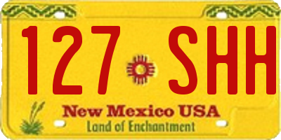 NM license plate 127SHH