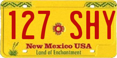 NM license plate 127SHY