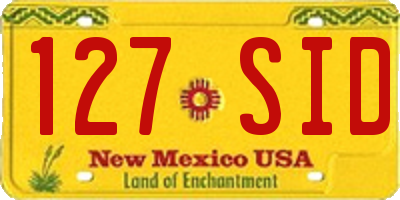 NM license plate 127SID