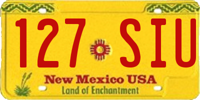 NM license plate 127SIU