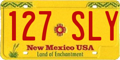 NM license plate 127SLY
