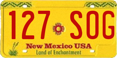 NM license plate 127SOG
