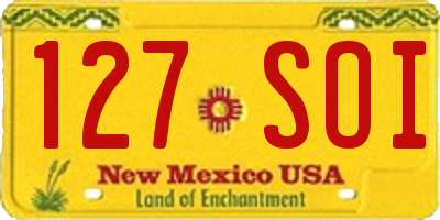 NM license plate 127SOI