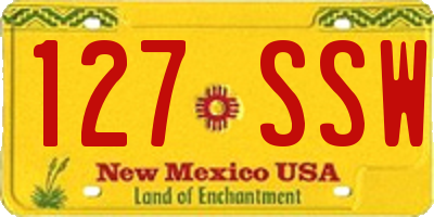 NM license plate 127SSW