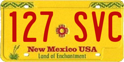 NM license plate 127SVC