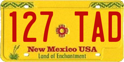 NM license plate 127TAD
