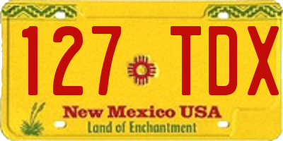NM license plate 127TDX