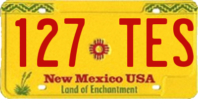NM license plate 127TES