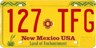 NM license plate 127TFG