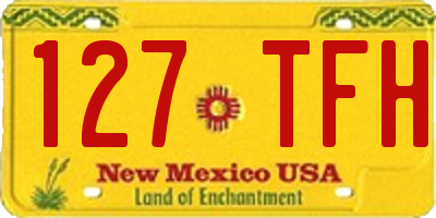 NM license plate 127TFH