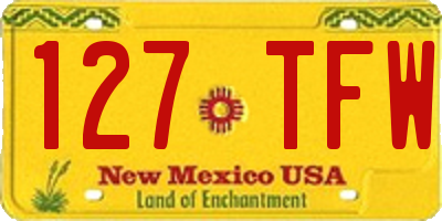 NM license plate 127TFW