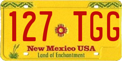 NM license plate 127TGG