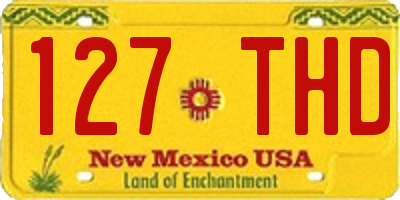 NM license plate 127THD