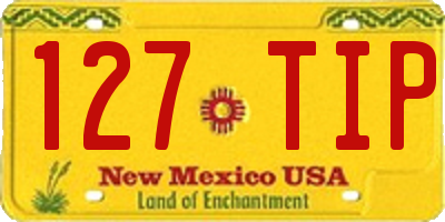 NM license plate 127TIP