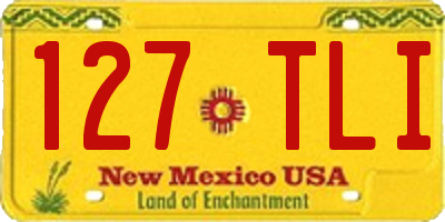 NM license plate 127TLI