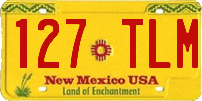 NM license plate 127TLM