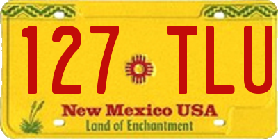 NM license plate 127TLU