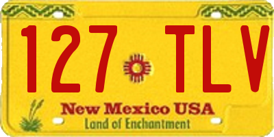 NM license plate 127TLV