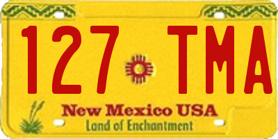 NM license plate 127TMA