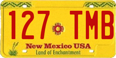 NM license plate 127TMB