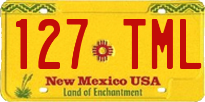 NM license plate 127TML