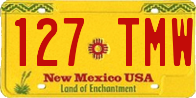 NM license plate 127TMW