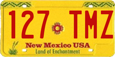 NM license plate 127TMZ