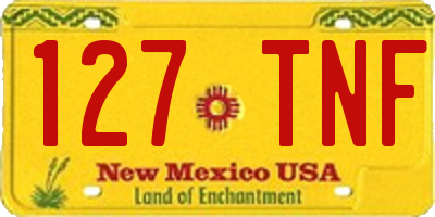 NM license plate 127TNF