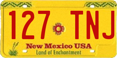 NM license plate 127TNJ