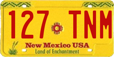 NM license plate 127TNM