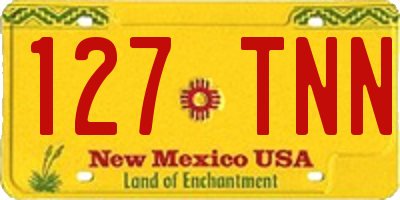 NM license plate 127TNN